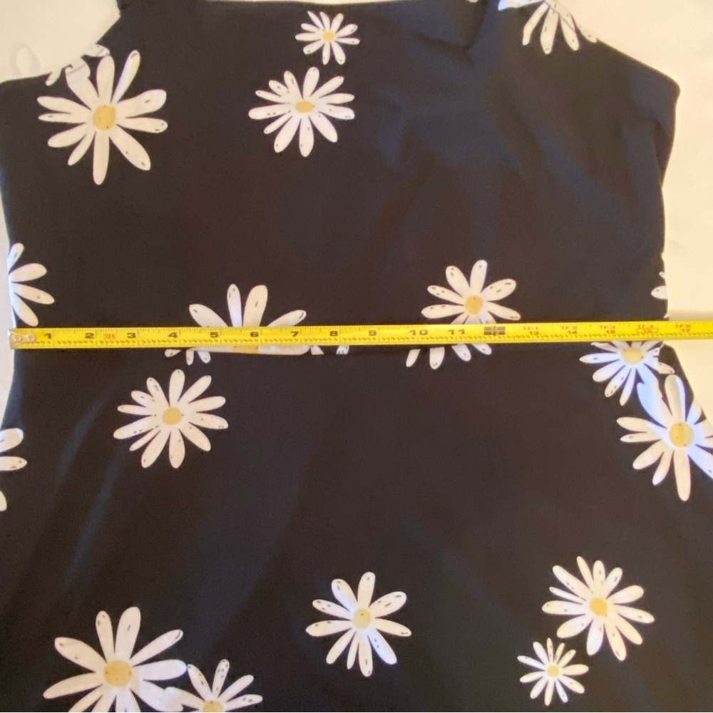 NWT, So Goods For Life  bungee strap skater dress size XL black/white flowers - Picture 9 of 14